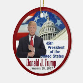 TRUMP-inauguratie Keramisch Ornament (Links)