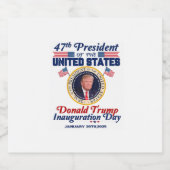 Trump Inauguratiedag 2025 fles Sparkling Wijnetiket (Enkel label)