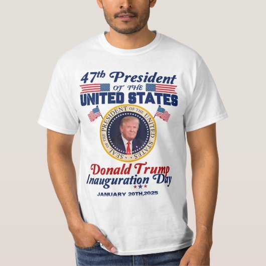 Trump inauguratiedag 2025 t-shirt (Voorkant)