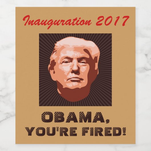 Trump Inauguration 2017 Wijn Etiket (Enkel label)
