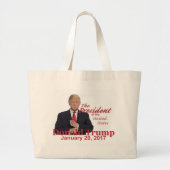 TRUMP Inauguration Bag Grote Tote Bag (Voorkant)