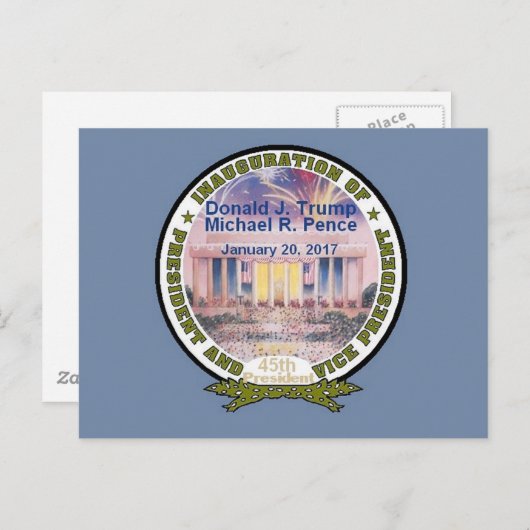 TRUMP Inauguration Briefkaart (Voorkant / Achterkant)