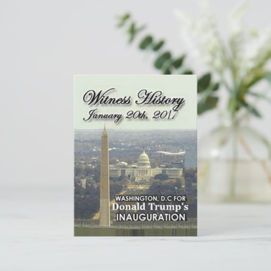 TRUMP Inauguration briefkaart (Staand voorkant)