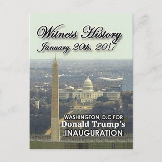 TRUMP Inauguration briefkaart (Voorkant)