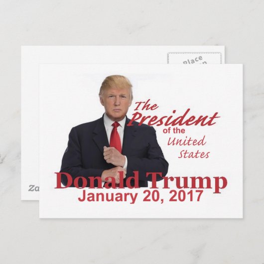 TRUMP Inauguration Briefkaart (Voorkant / Achterkant)