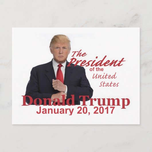 TRUMP Inauguration Briefkaart (Voorkant)