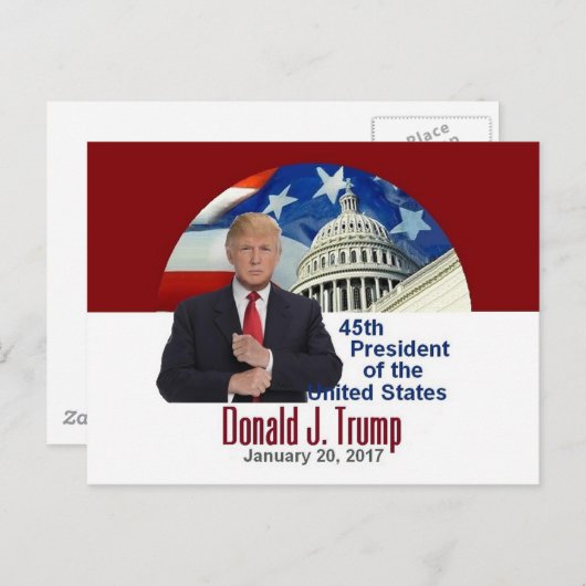 TRUMP Inauguration Briefkaart (Voorkant / Achterkant)