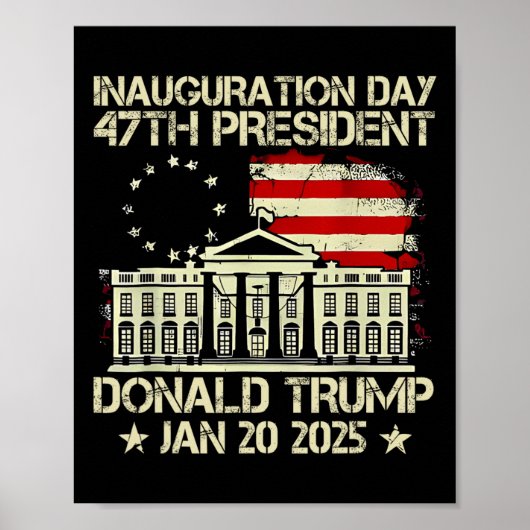 Trump Inauguration Day 2025 47e Amerikaanse Presid Poster (Voorkant)