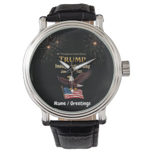 Trump Inauguration Day 2025 President Aanpasbaar Horloge