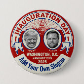 Trump Inauguration Day Souvenir Aangepaste Slogan Ronde Button 7,6 Cm (Voorkant)