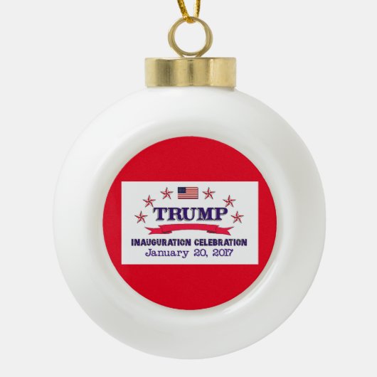 Trump Inauguration Keramische Bal Ornament (Voorkant)