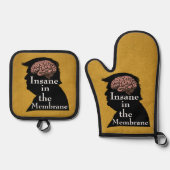 Trump/Insane Oven Mitt & Pot Houder Ovenwant & Pannenlap Set (Voorkant)
