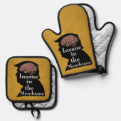 Trump/Insane Oven Mitt & Pot Houder Ovenwant & Pannenlap Set (Voorkant / Achterkant)