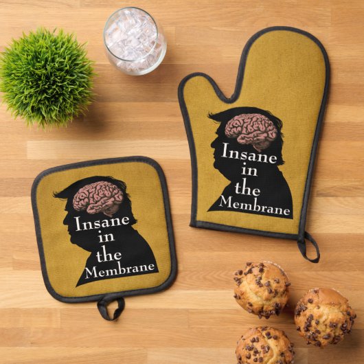 Trump/Insane Oven Mitt & Pot Houder Ovenwant & Pannenlap Set (Top down)