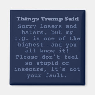 Trump IQ - 2-inch Square Magnet