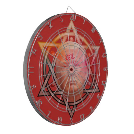 Trump is anti-Christus op Pentacle Persoonlijk Dartbord (Voorkant Links)