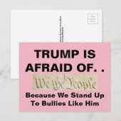 Trump is bang voor anti-pestkoppen briefkaart (Voorkant / Achterkant)