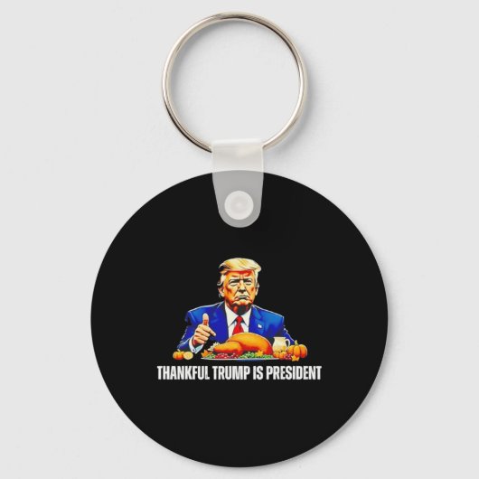 Trump is blij met President Thanksgiving Sleutelhanger (Voorkant)
