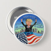 Trump is Cuckoo Ronde Button 7,6 Cm (Voorkant /achterkant)