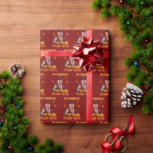 Trump is dankbaar dat Trump Thanksgiving heeft gew Cadeaupapier (Feestdagen Geschenken)