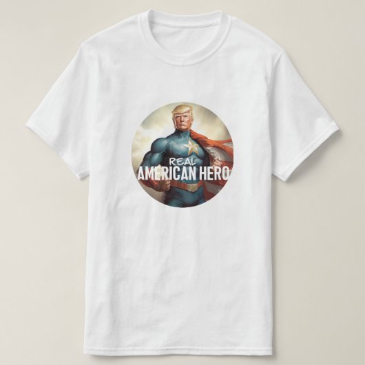 Trump is de echte held t-shirt (Design voorkant)