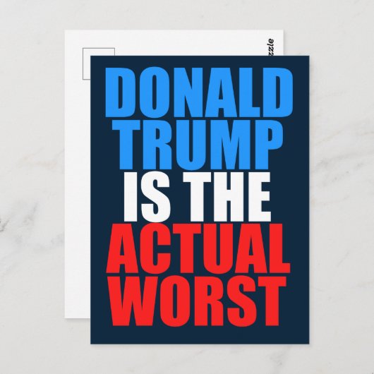 Trump is de ergste briefkaart (Voorkant / Achterkant)