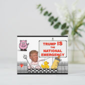 Trump is de nationale noodtoestand/antitrump, briefkaart (Staand voorkant)