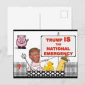 Trump is de nationale noodtoestand/antitrump, briefkaart (Voorkant / Achterkant)