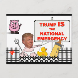 Trump is de nationale noodtoestand/antitrump, briefkaart