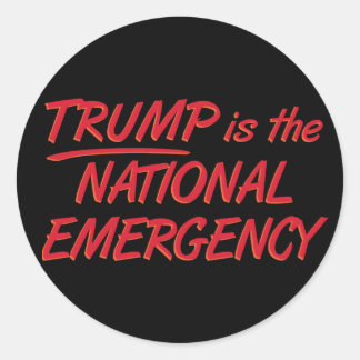 Trump is de nationale noodtoestand ronde sticker