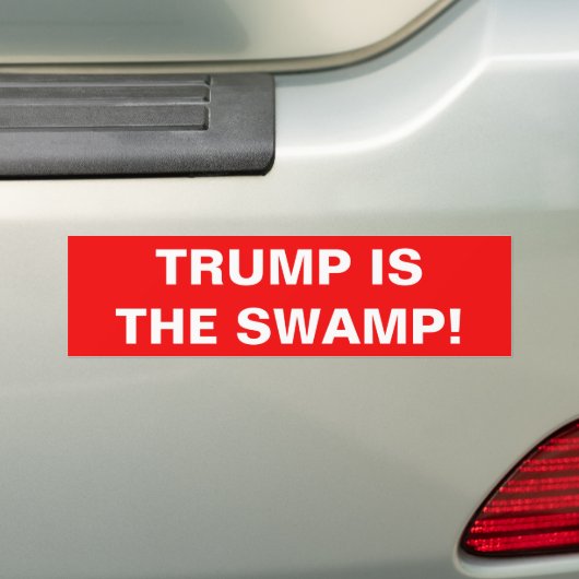 TRUMP IS DE SWAMP! BUMPERSTICKER (Op auto)