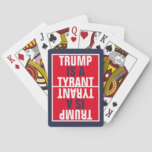 Trump is een Afbeelding van de politieke spiegel v Pokerkaarten (Achterkant)