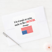 Trump is een Amerikaanse dictator in nood Vierkante Sticker (Envelop)
