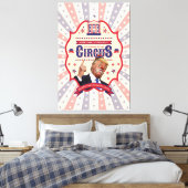 Trump is een clown -  Circus Poster Canvas Afdruk (Insitu (Slaapkamer))