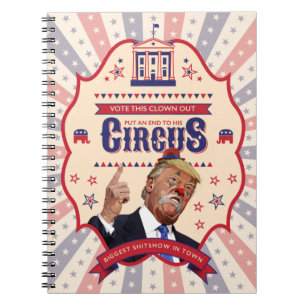 Trump is een clown - Circus Poster Notitieboek