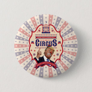 Trump is een clown -  Circus Poster Ronde Button 5,7 Cm