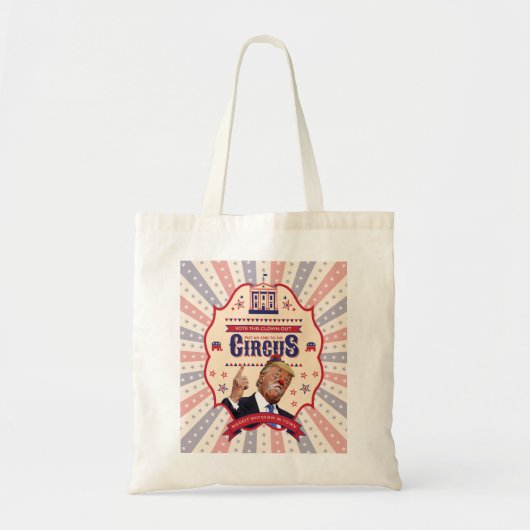 Trump is een clown -  Circus Poster Tote Bag (Voorkant)
