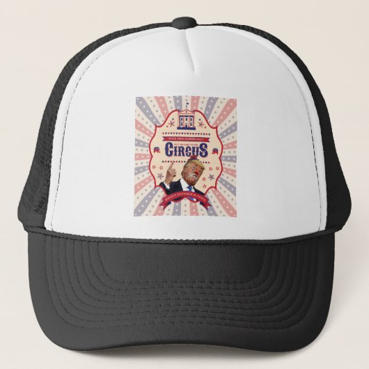Trump is een clown -  Circus Poster Trucker Pet (Voorkant)