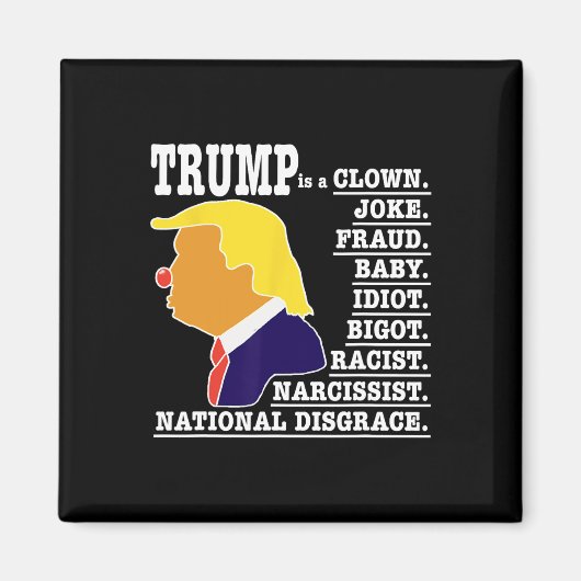 Trump is een clown magneet (Voorkant)