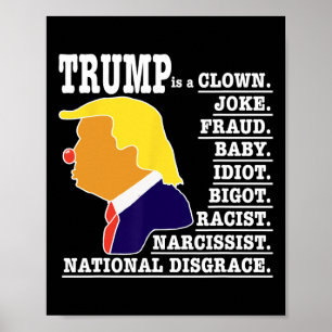 Trump is een clown poster