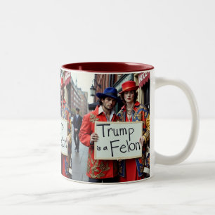 Trump is een criminele verzetsbeweging tweekleurige koffiemok