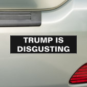 TRUMP IS EEN DISGUSTANT VAN DE bumpersticker (Op auto)