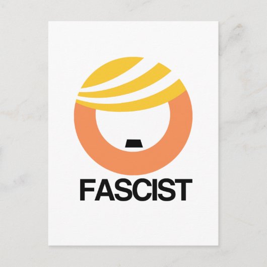 Trump is een fascist briefkaart (Voorkant)