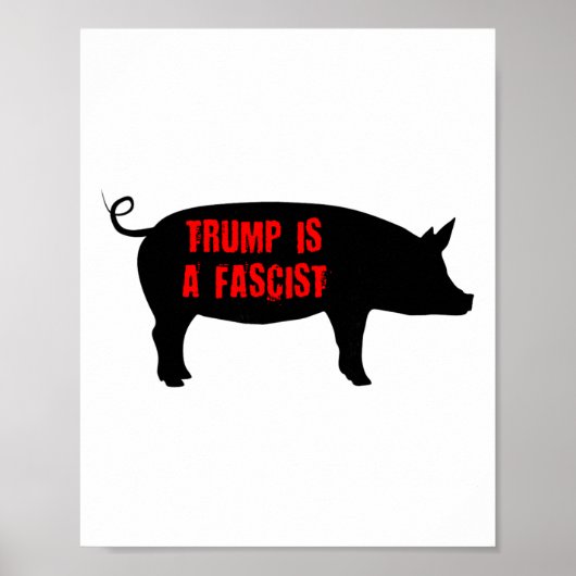 Trump Is Een Fascist Poster (Voorkant)