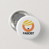 Trump is een fascist ronde button 3,2 cm (Voorkant /achterkant)