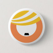 Trump is een fascist ronde button 5,7 cm (Voorkant)