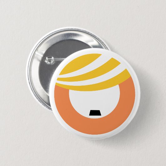 Trump is een fascist ronde button 5,7 cm (Voorkant /achterkant)
