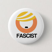 Trump is een fascist ronde button 5,7 cm (Voorkant)