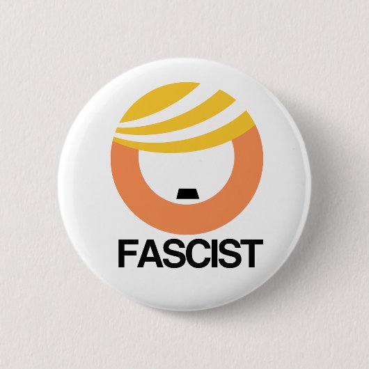 Trump is een fascist ronde button 5,7 cm (Voorkant)