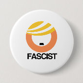 Trump is een fascist ronde button 7,6 cm (Voorkant)